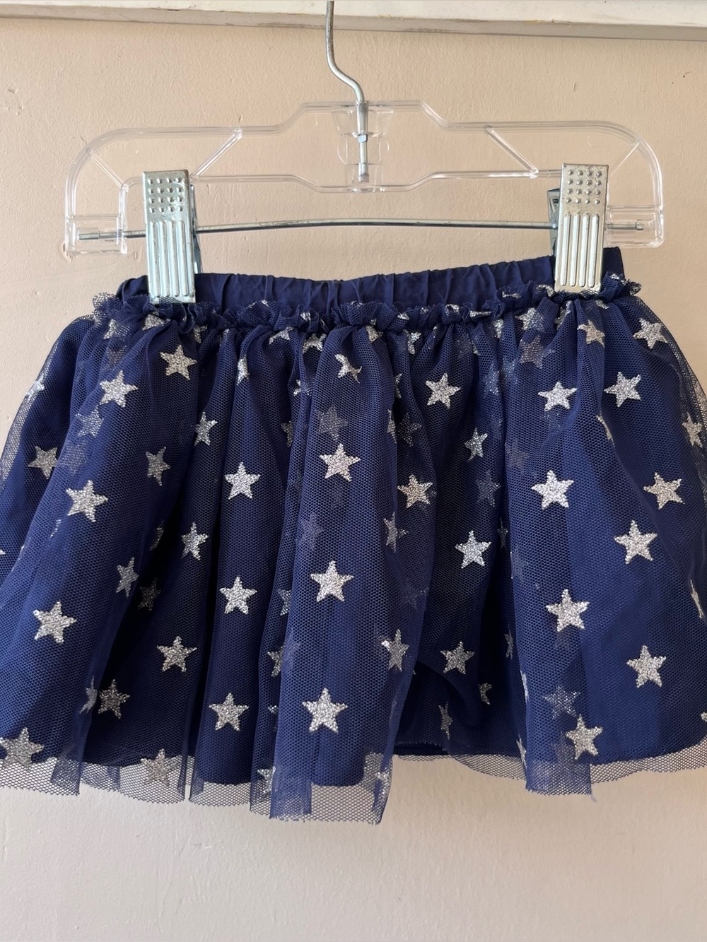 Carter's Navy Tulle Skirt with Silver Stars